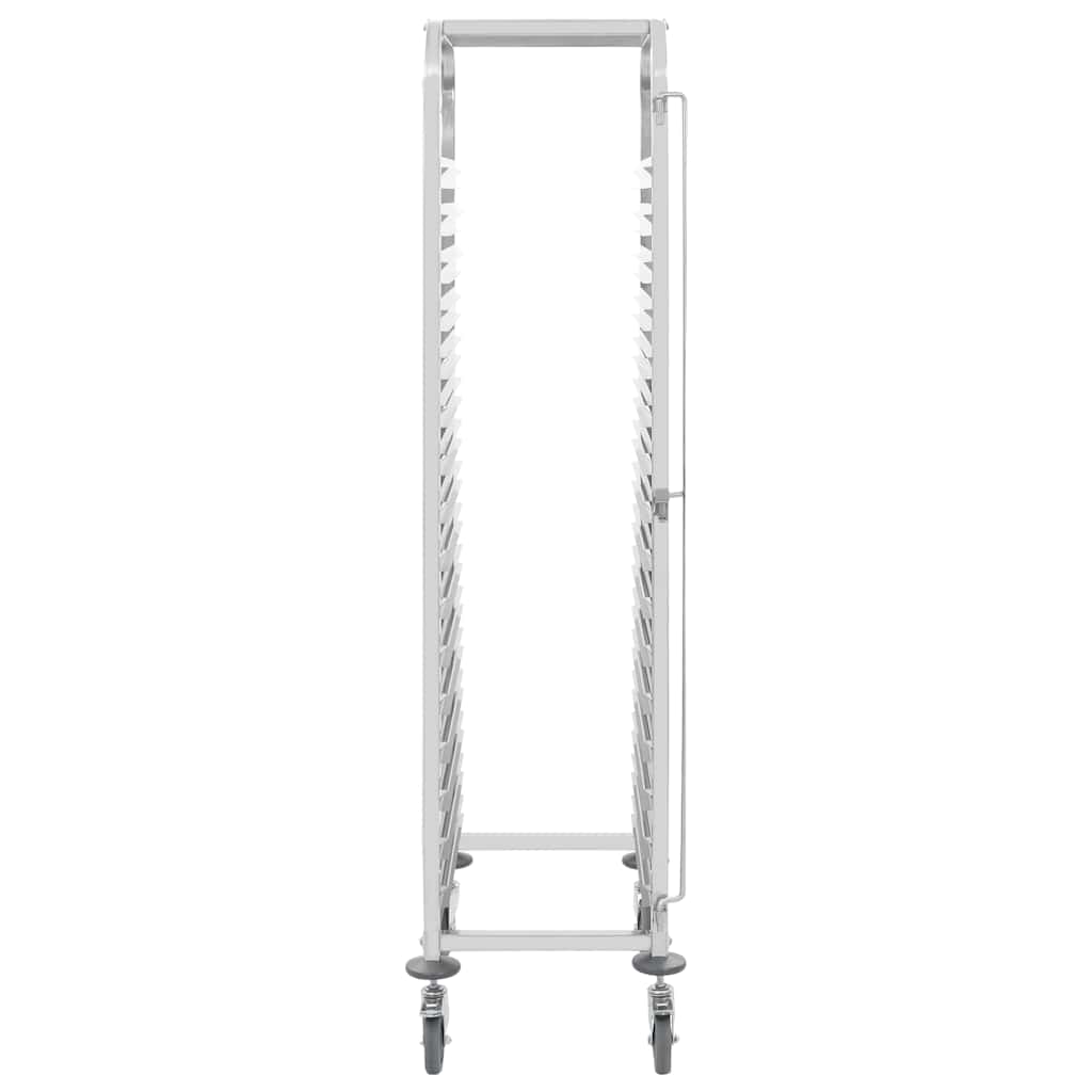 Carrito de cocina 16 bandejas acero inoxidable 38x55x163 cm