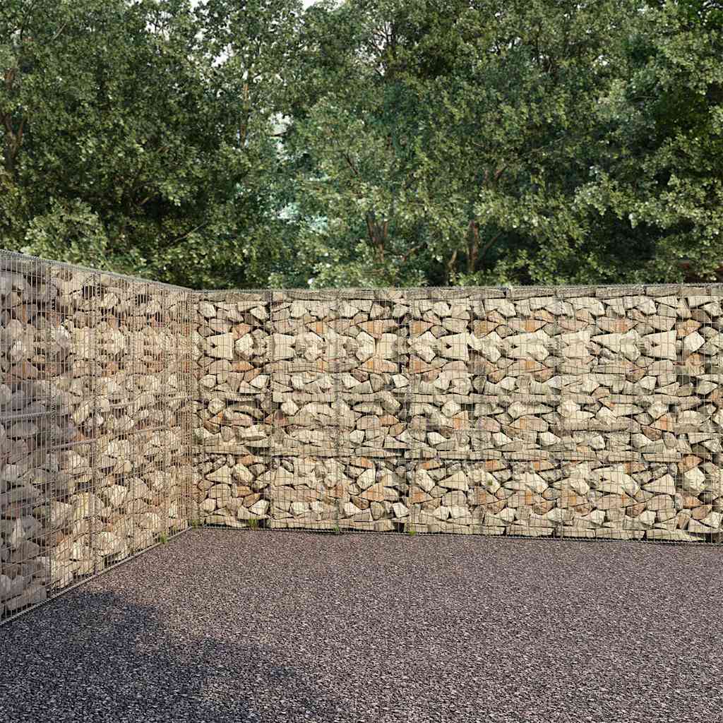 Muro de gaviones con cubierta acero galvanizado 300x50x200 cm