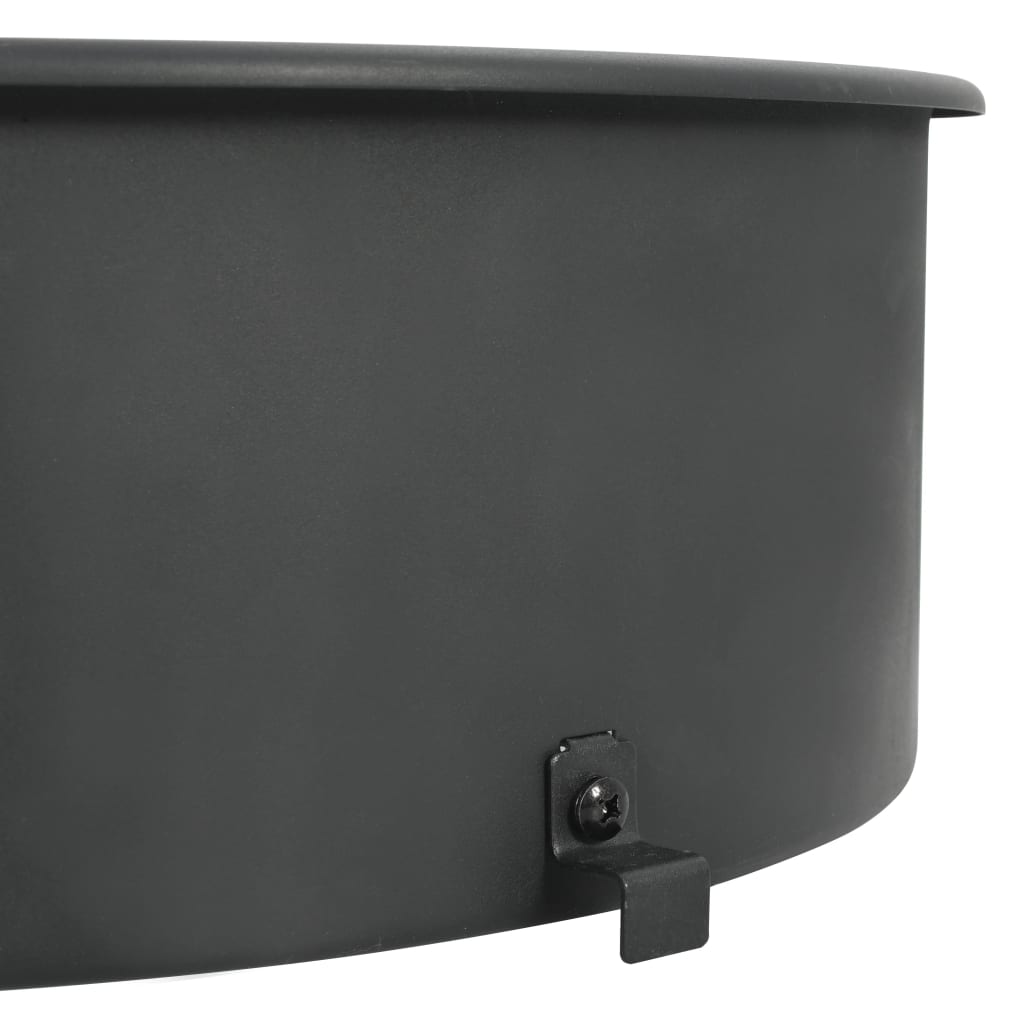 Kit de anillo asador de barbacoa negro 57 cm