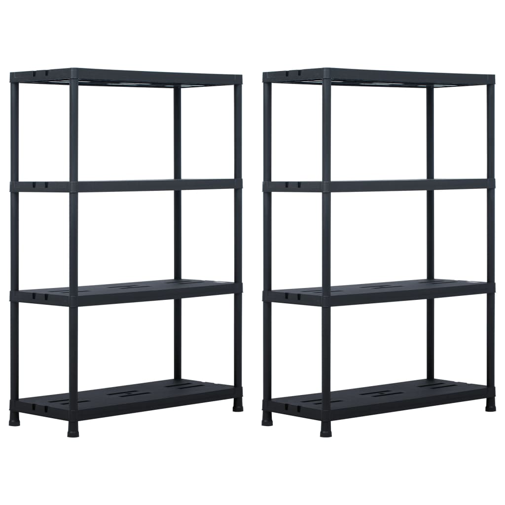 Estantería de plástico 100 kg 60x30x138 cm negro