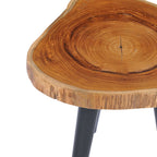 Mesa de centro de madera maciza de teca 40x45 cm