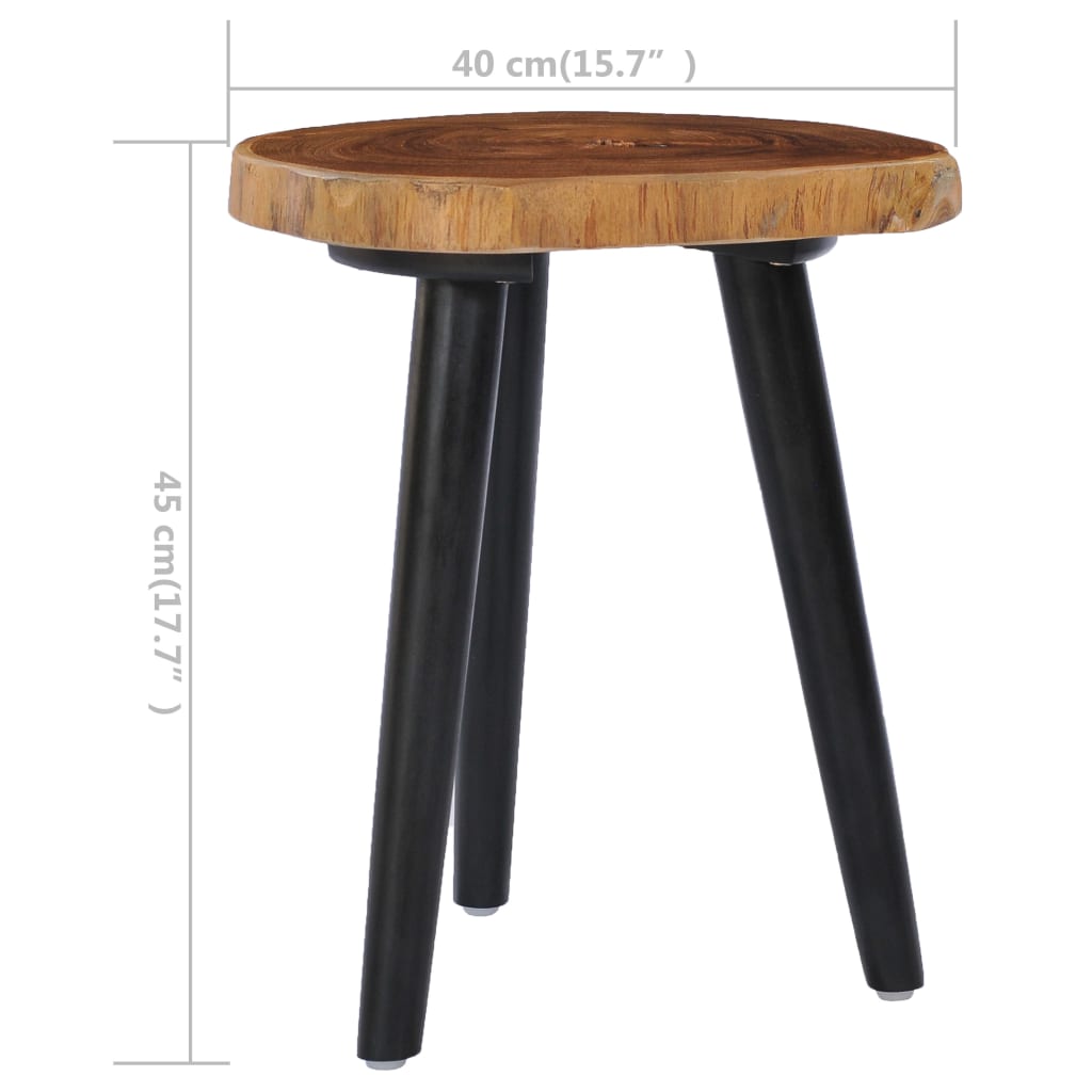 Mesa de centro de madera maciza de teca 40x45 cm