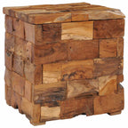 Taburete con almacenamiento madera maciza de teca