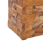 Taburete con almacenamiento madera maciza de teca