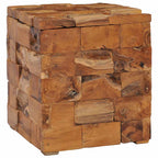 Taburete con almacenamiento madera maciza de teca