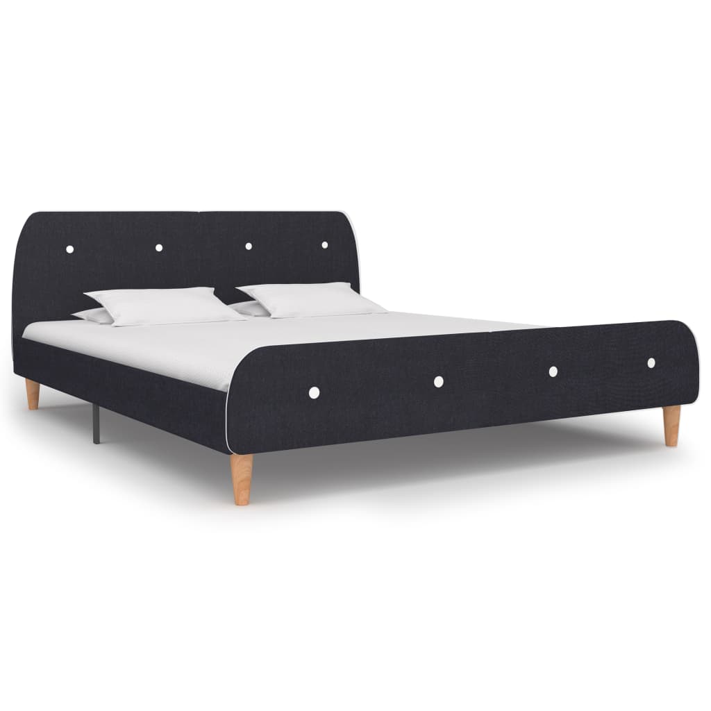 Bed frame without mattress faux leather cappuccino 140x200cm