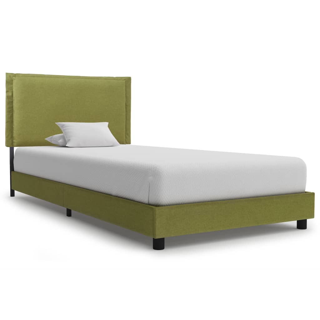 Brown Faux Suede Bed Frame without Mattress 90x200cm