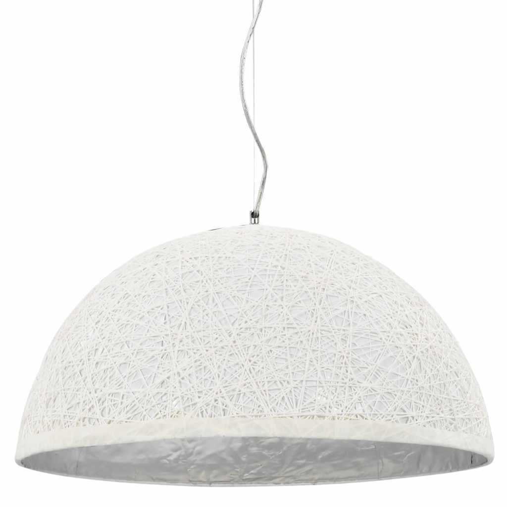 Lámpara colgante blanco y plateado E27 Ø50 cm