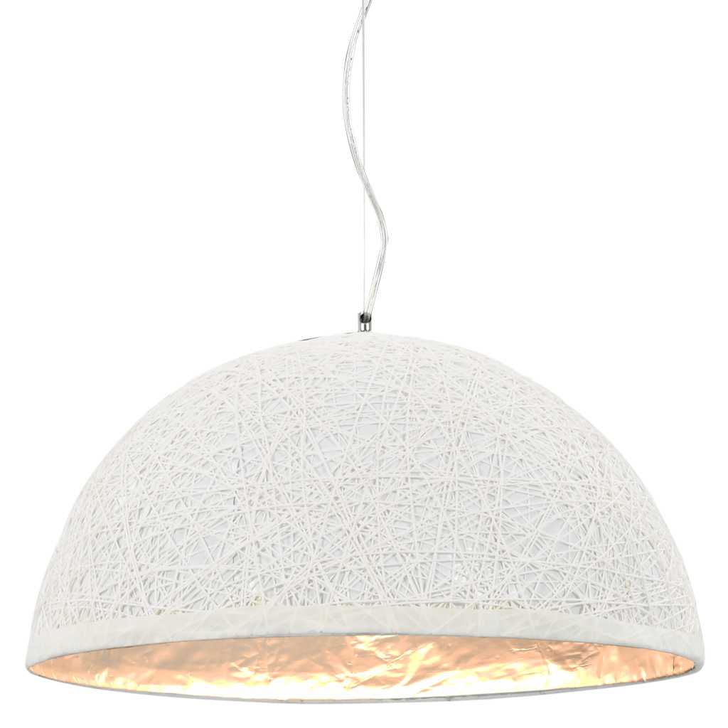 Lámpara colgante blanco y plateado E27 Ø50 cm