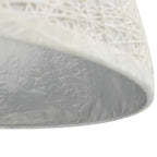 Lámpara colgante blanco y plateado E27 Ø50 cm