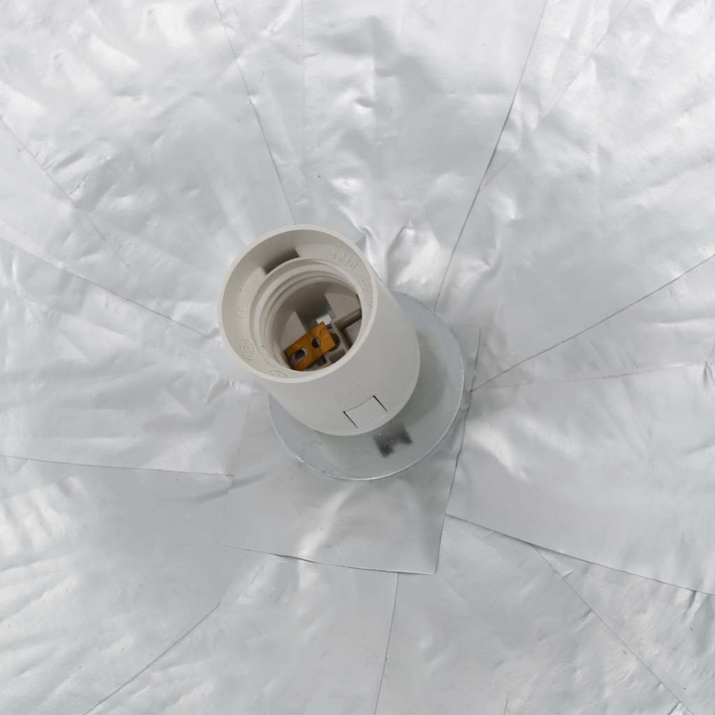 Lámpara colgante blanco y plateado E27 Ø50 cm