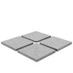 Placa de peso para sombrilla 4 uds granito gris cuadrada 100kg