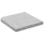 Placa de peso para sombrilla 4 uds granito gris cuadrada 100kg