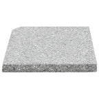Placa de peso para sombrilla 4 uds granito gris cuadrada 100kg