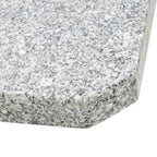 Placa de peso para sombrilla 4 uds granito gris cuadrada 100kg