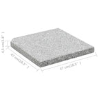 Placa de peso para sombrilla 4 uds granito gris cuadrada 100kg