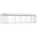 Perrera de exterior con techo 7,6x3,8x2,3 m