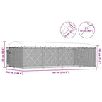 Perrera de exterior con techo 7,6x3,8x2,3 m