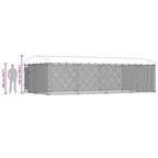 Perrera de exterior con techo 7,6x3,8x2,3 m