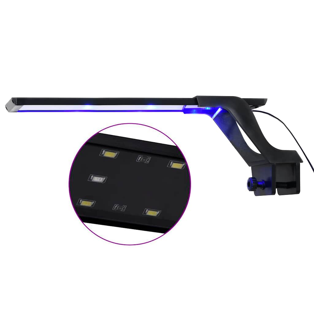 Luz LED para acuario con abrazadera azul y blanco 25-45 cm