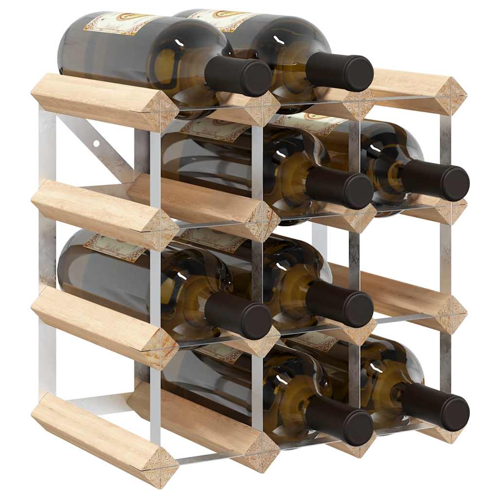 Botellero para 12 botellas de madera maciza de pino