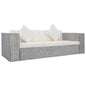 3-seater sofa with natural gray rattan cushions