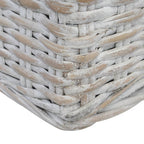 Sofá de 3 plazas con cojines ratán natural gris