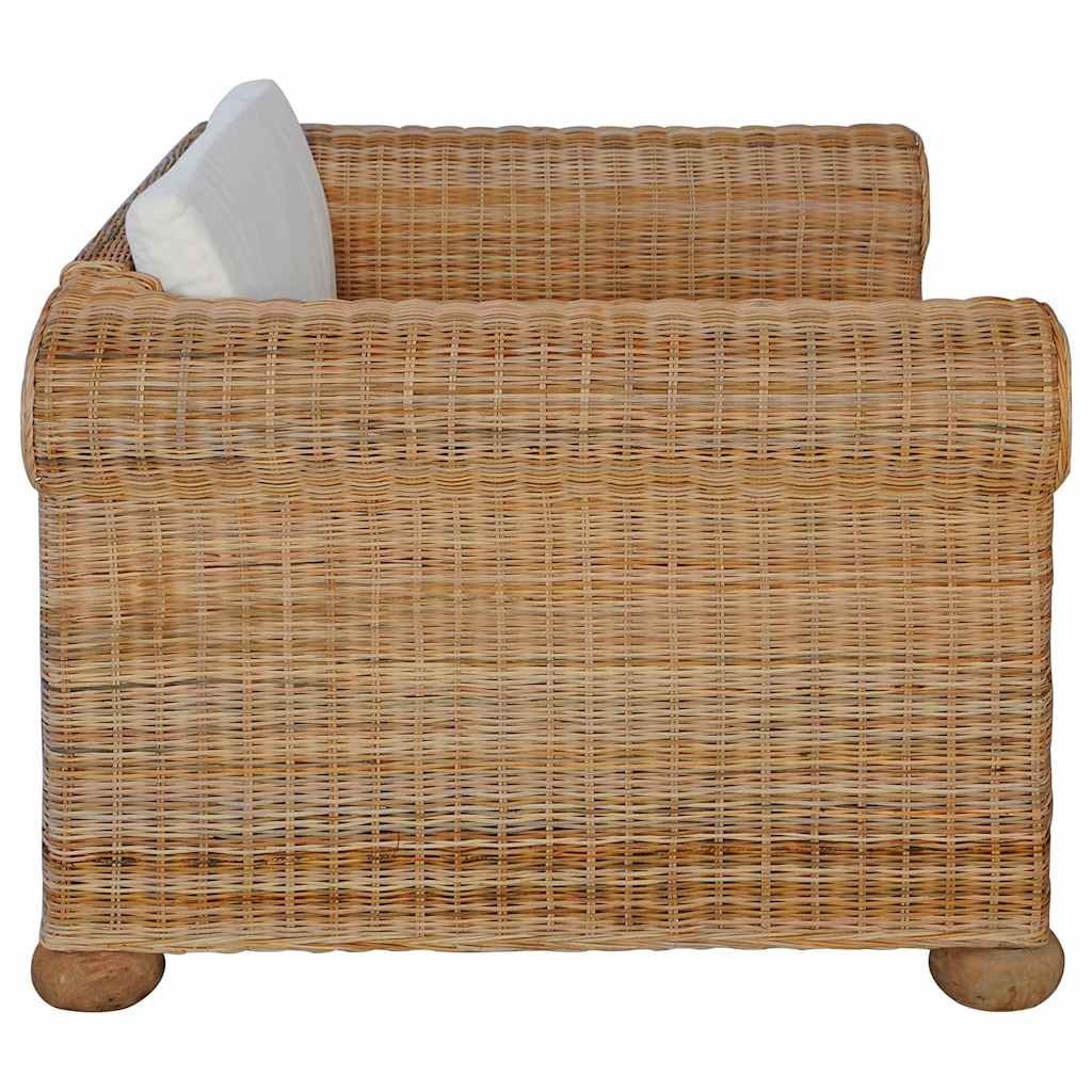 Sillón con cojines ratán natural