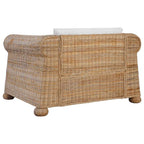 Sillón con cojines ratán natural