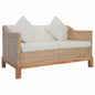 2-seater sofa with natural rattan cushions