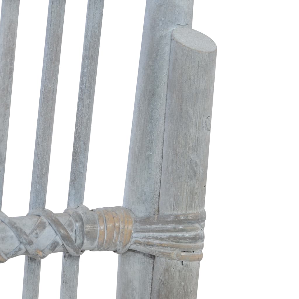 Sillas de comedor con cojines 2 unidades ratán natural gris