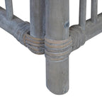 Sillas de comedor con cojines 2 unidades ratán natural gris