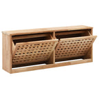 Zapatero de madera maciza de nogal 94x20x38 cm