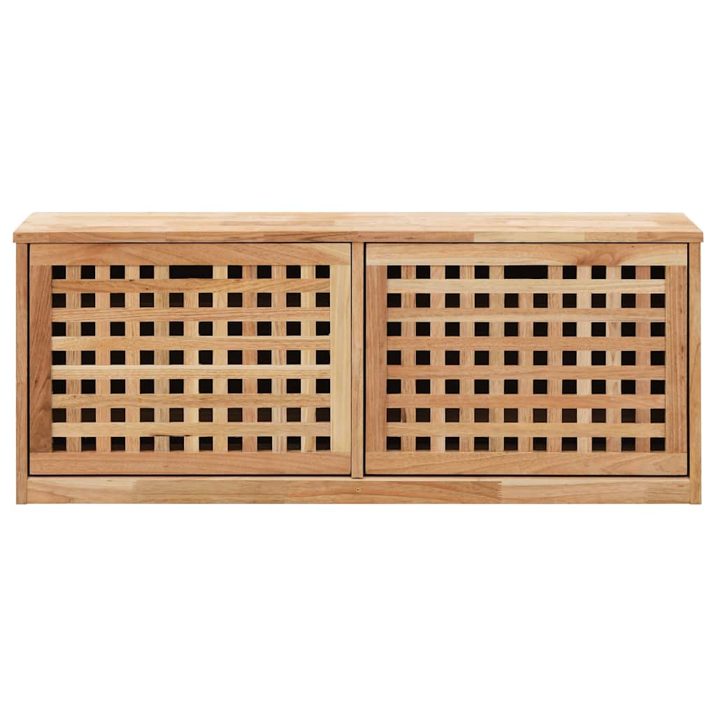 Zapatero de madera maciza de nogal 94x20x38 cm