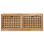 Zapatero de madera maciza de nogal 94x20x38 cm