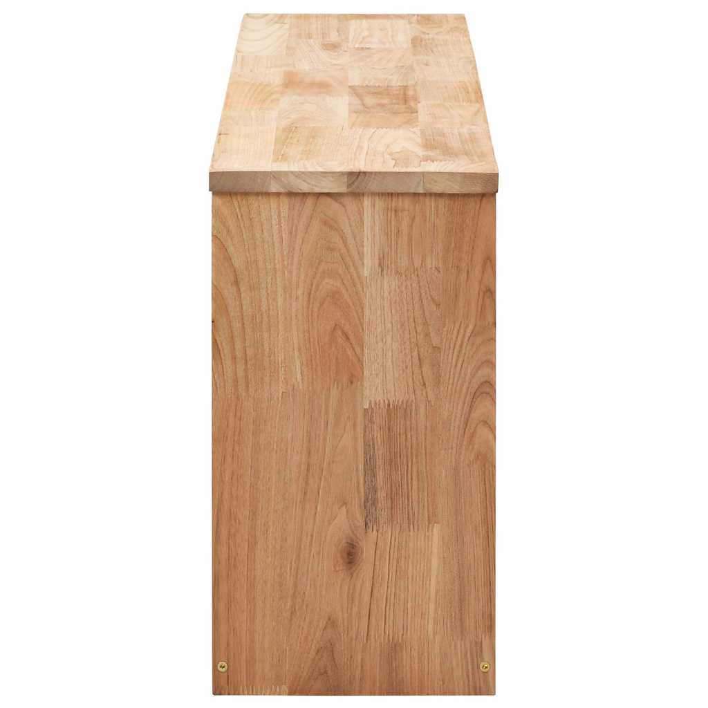 Zapatero de madera maciza de nogal 94x20x38 cm