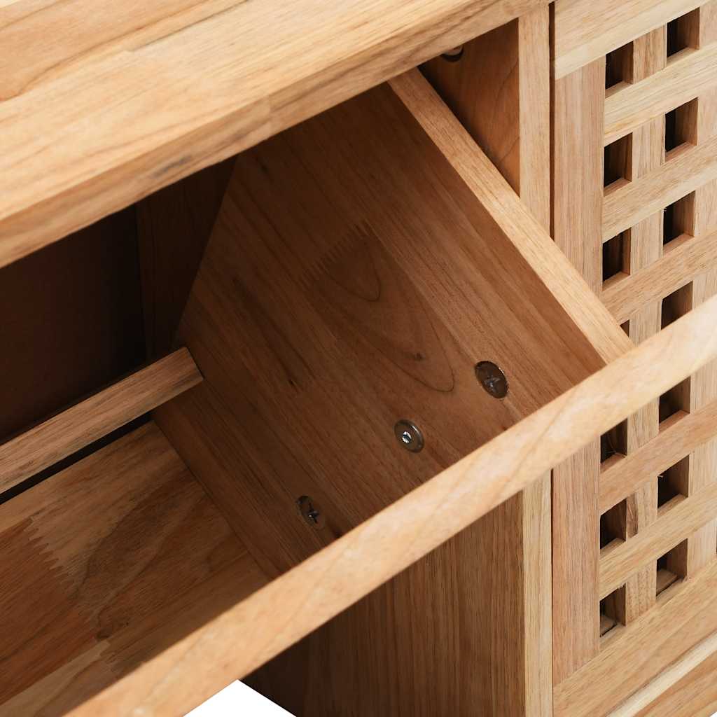 Zapatero de madera maciza de nogal 94x20x38 cm