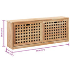 Zapatero de madera maciza de nogal 94x20x38 cm