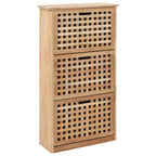 Zapatero de madera maciza de nogal 55x20x104 cm