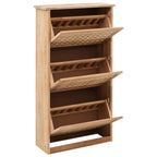 Zapatero de madera maciza de nogal 55x20x104 cm