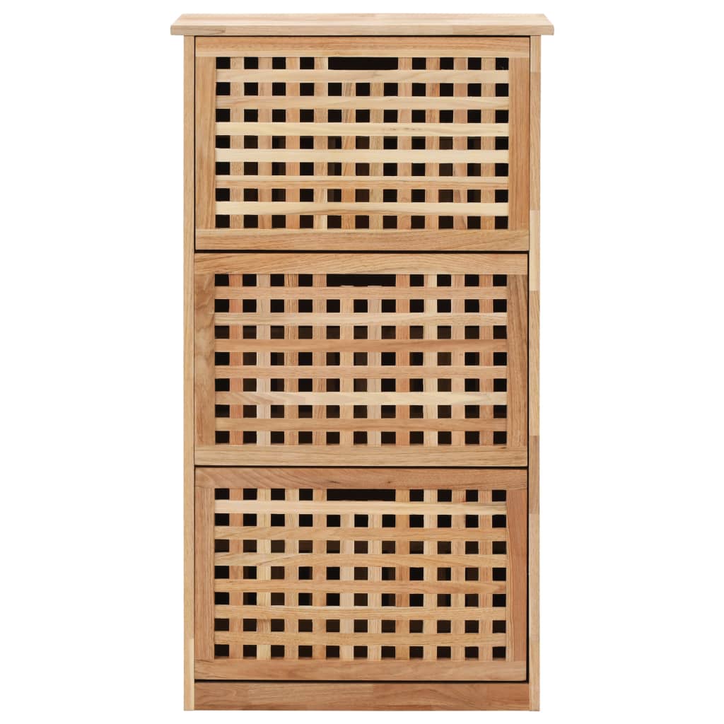 Zapatero de madera maciza de nogal 55x20x104 cm