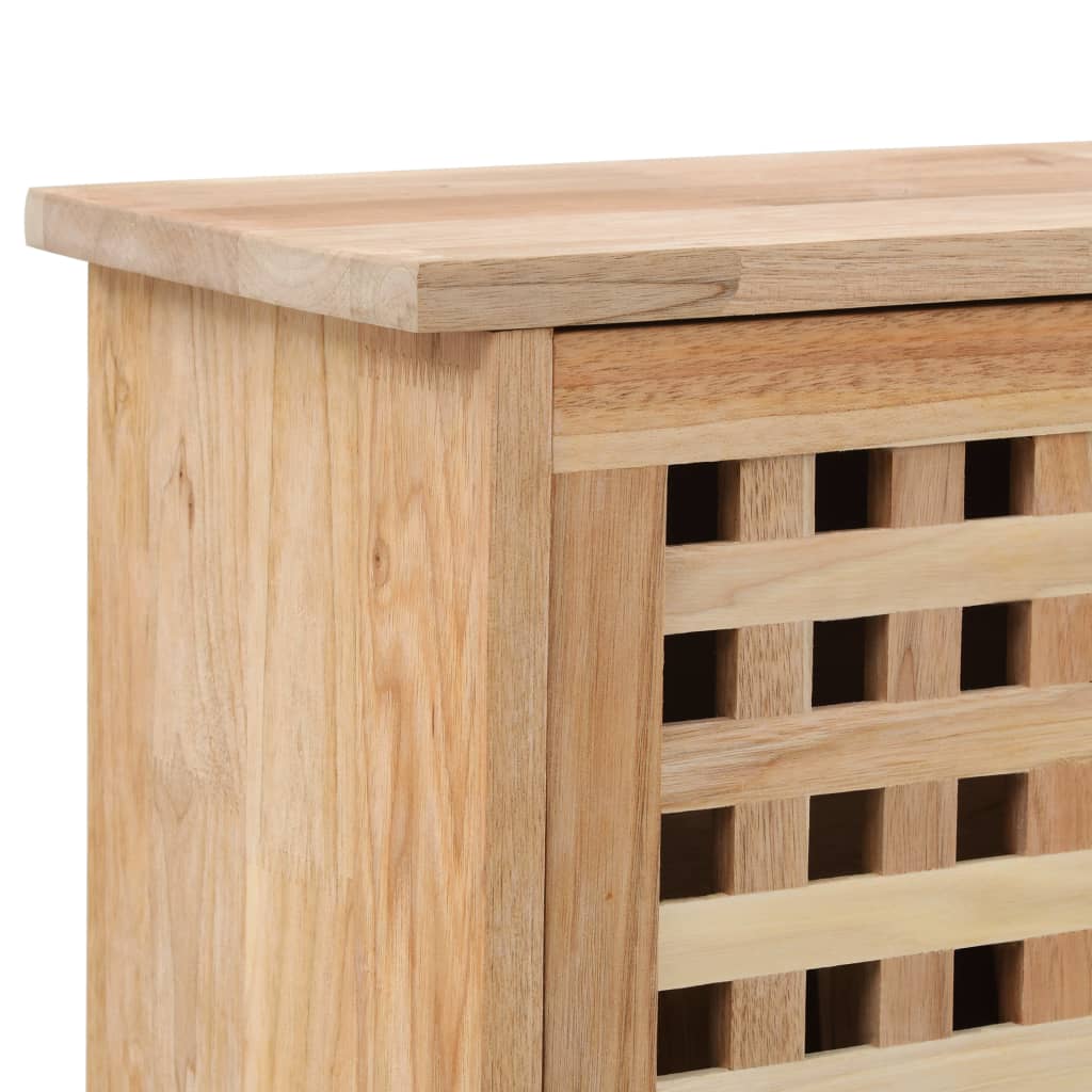 Zapatero de madera maciza de nogal 55x20x104 cm