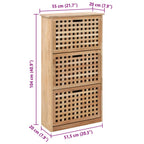 Zapatero de madera maciza de nogal 55x20x104 cm