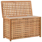 Baúl para la ropa sucia madera maciza nogal 77,5x37,5x46,5 cm