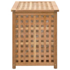 Baúl para la ropa sucia madera maciza nogal 77,5x37,5x46,5 cm