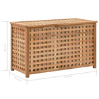 Baúl para la ropa sucia madera maciza nogal 77,5x37,5x46,5 cm