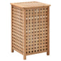 Solid walnut laundry basket 39x39x65 cm
