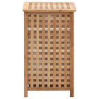 Cesto para ropa sucia madera maciza de nogal 39x39x65 cm
