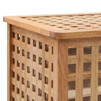 Cesto para ropa sucia madera maciza de nogal 39x39x65 cm