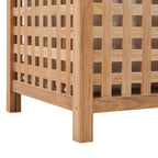 Cesto para ropa sucia madera maciza de nogal 39x39x65 cm